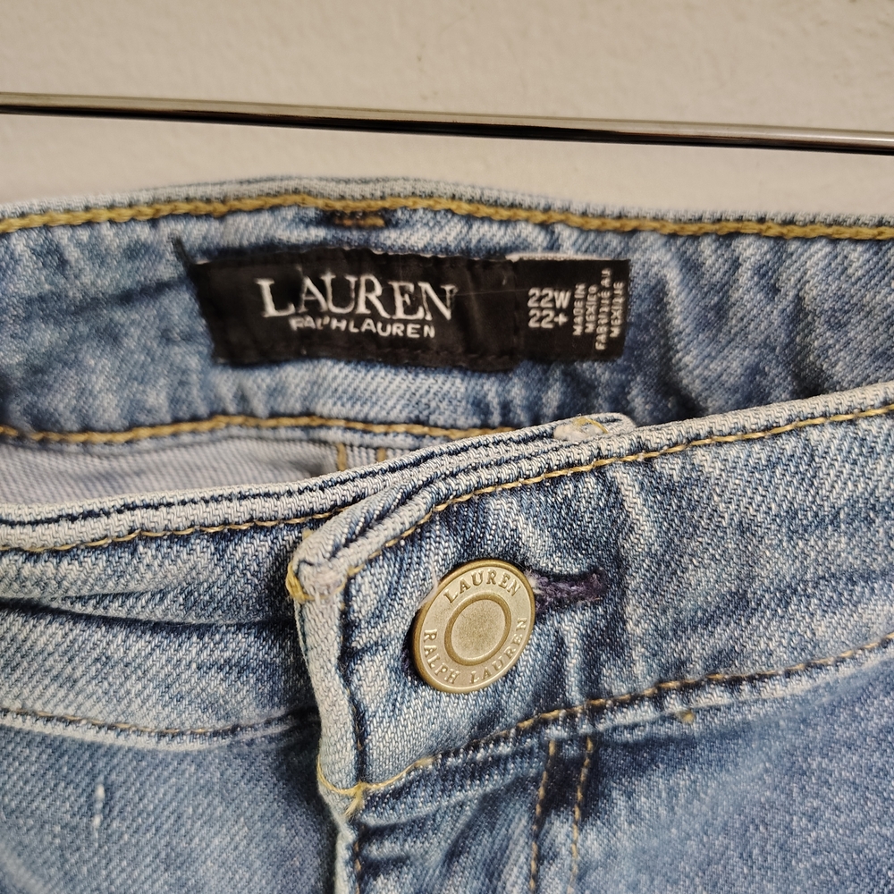 NWT Lauren Ralph Lauren Black Label Sky Blue Ankle Jeans